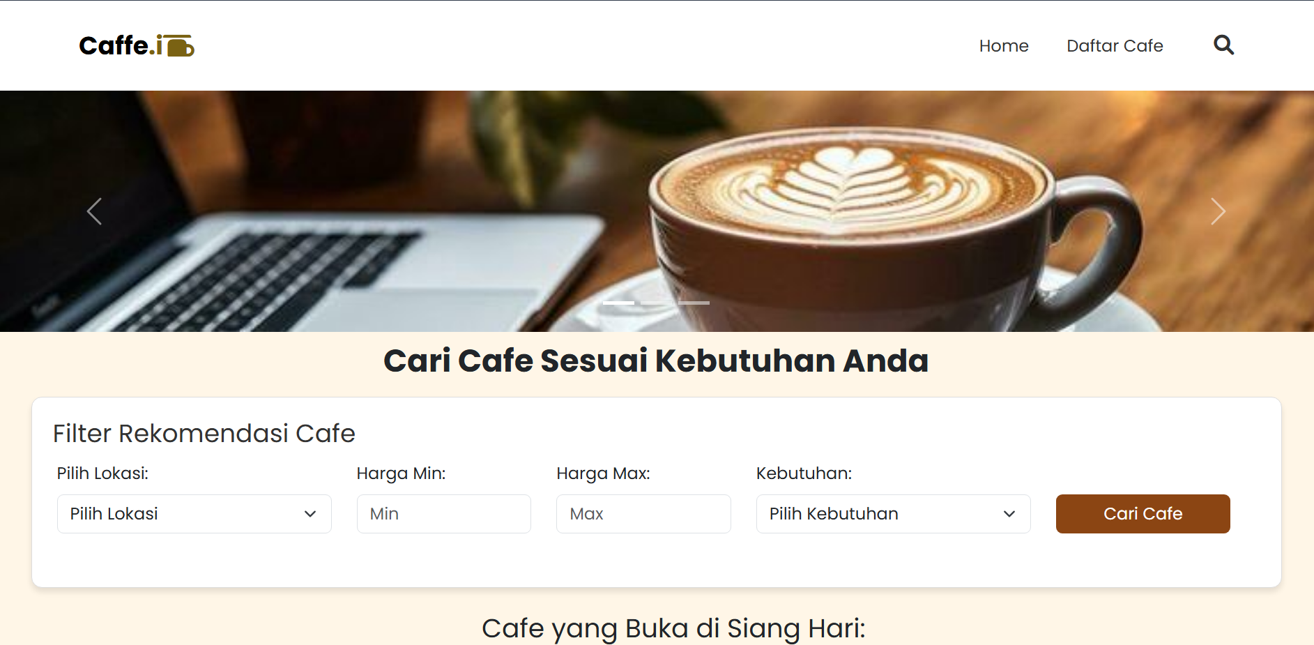 Cafe Recommendation System